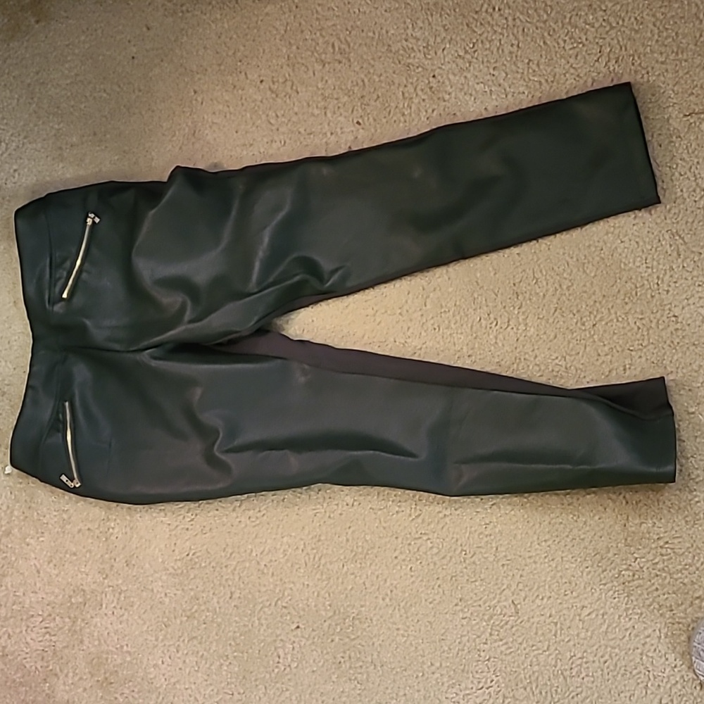 Belle by Kim Gravel faux leather panel pants